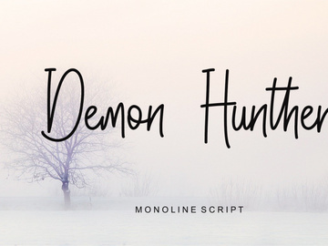 Demon Hunther - Script Monoline Font