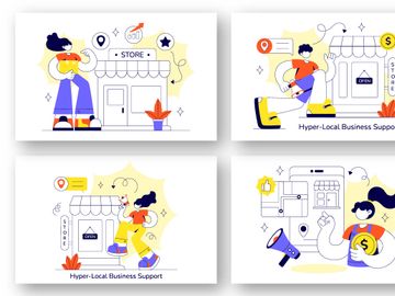 10 Hyper Local Business Support Illustration