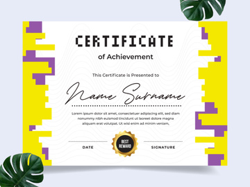 Modern certificate design template