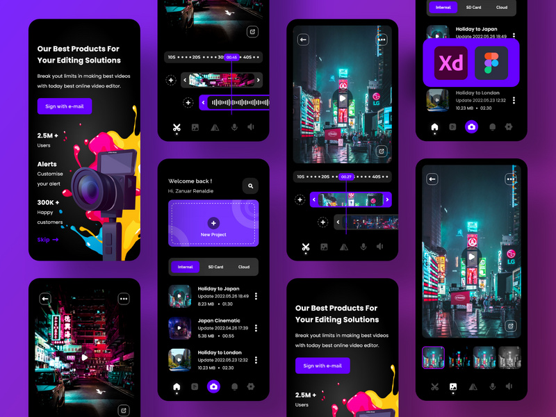 Video Editor App Design by Infinity_Labs EpicPxls