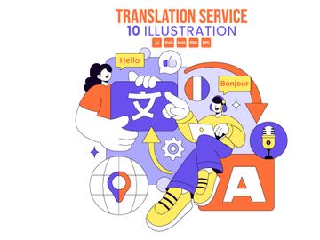 10 Multilingual Translation Service Illustration