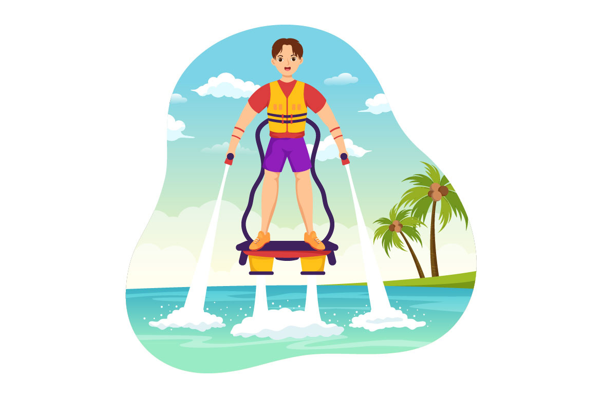 Ilustração de Esqui Aquático 11