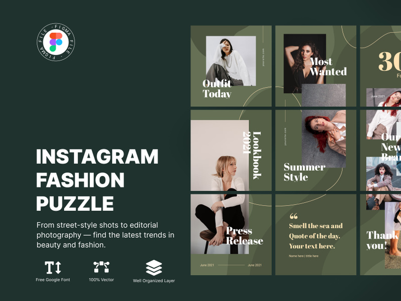 Instagram Fashion Puzzle by Figma Resources EpicPxls
