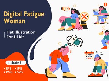 Digital Fatigue Woman