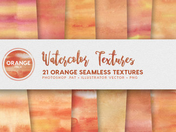 Watercolor Seamless Textures - Orange Pack