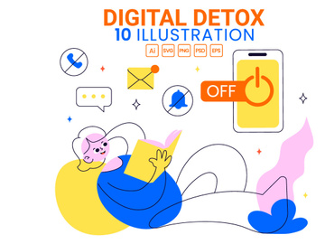 10 Digital Detox Illustration