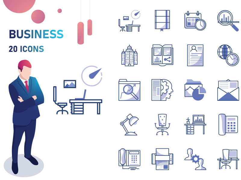 Bleu : Business And Finance IconSet