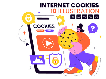 10 Internet Cookies Technology Illustration