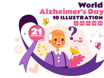10 World Alzheimer's Day Illustration