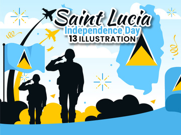 13 Saint Lucia Independence Day Illustration