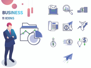 Bleu : Business And Finance IconSet