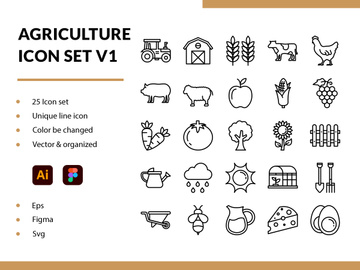 Agriculture Icon Set V1