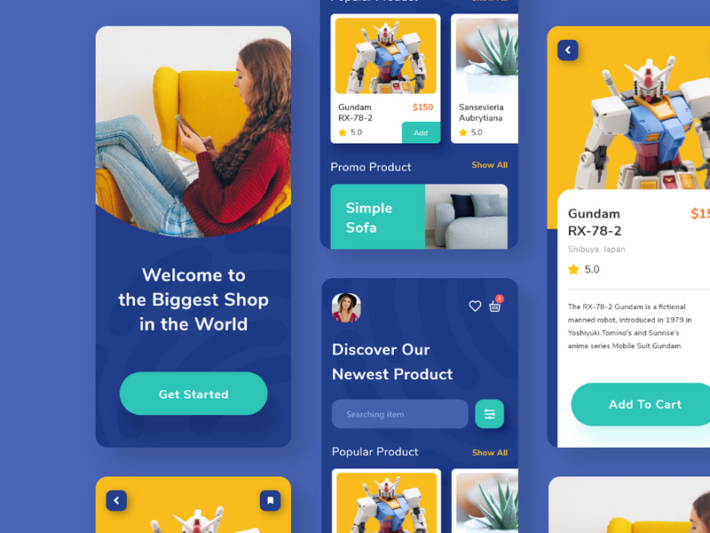 Folk Shop - Ecommerce Online Mobile App UI Kit by Panen ~ EpicPxls