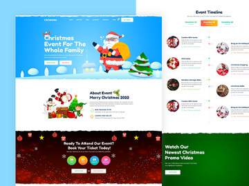 Christmas landing PSD Template