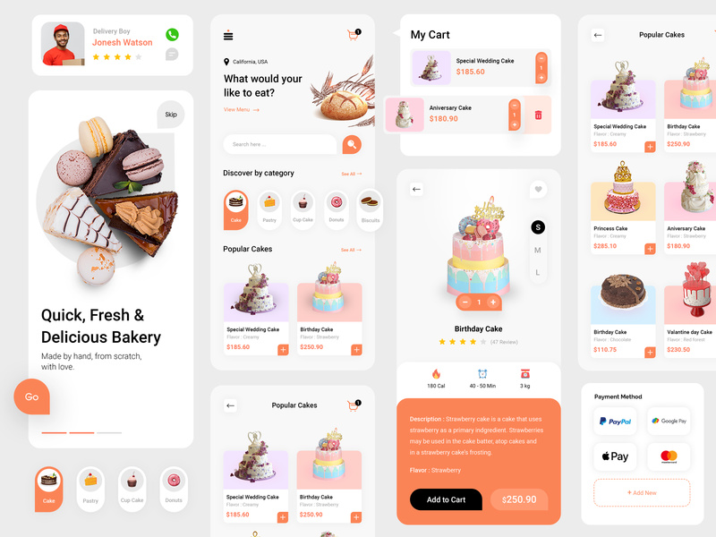 Bakery App Design by CMARIX Infotech EpicPxls
