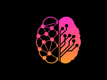 Modern and simple logo design for a brain, Brain logo icon sign symbol.