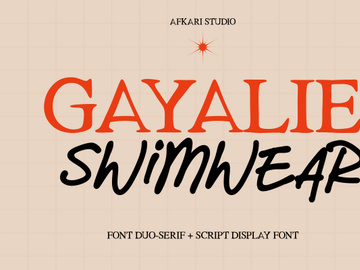 Gayalie Swimwear - Serif and Script Font Duo Typeface