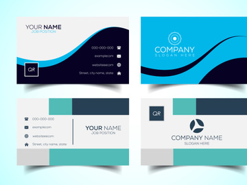 Double-sided creative and modern business card template. Vector illustration