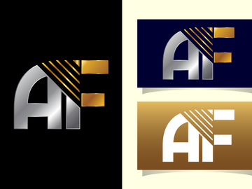 Initial Letter A F Logo Design Template. Graphic Alphabet Symbol For Corporate Business Identity