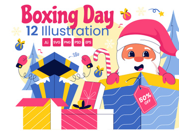 12 Boxing Day Sale Illustration