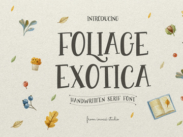 Foliage Exotica - Handwritten Serif
