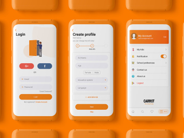 Login and Create profile concept