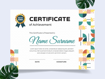 Modern certificate design template