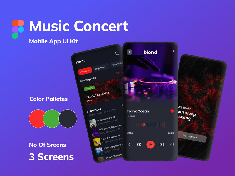 Music Concert App UI by Shah Rukh Khan EpicPxls