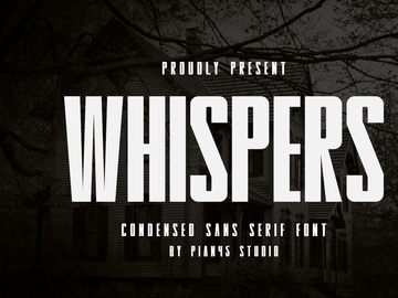 Whispers - Condensed Sans Serif