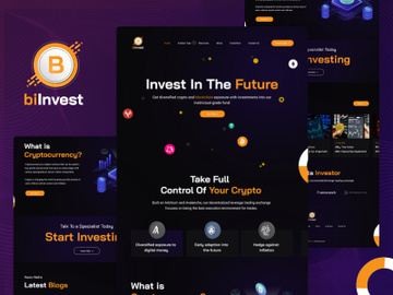 BiInvest Web UI Template - Adobe XD