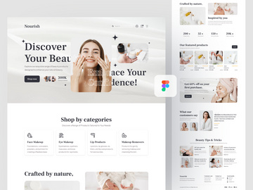 Nourish - skincare store website