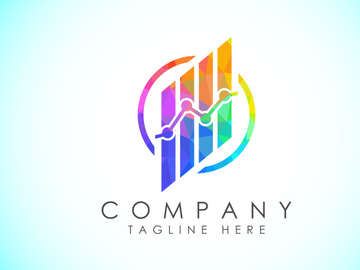 Finance and accounting logo low poly art style design vector template, Business finance logo