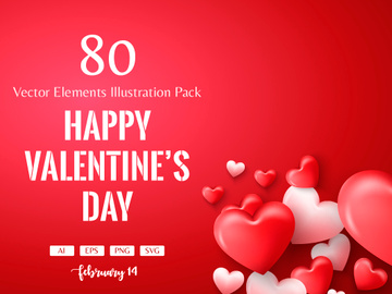 Valentines Day Elements Illustration Pack