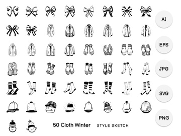 Cloth Winter Element Draw Black
