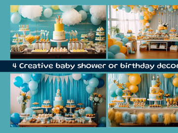 Creative baby shower or birthday decoration