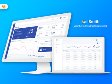 Sailsmith - Weather Admin Dashboard UI Kit (SKETCH)