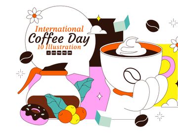 10 International Coffee Day Illustration