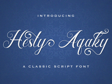 Hesty Aqaky - Modern Script Font