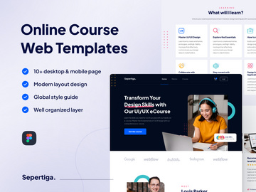 Online course website template