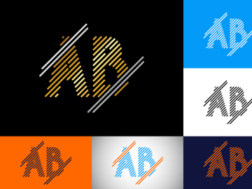 Initial Letter A B Logo Design Vector Template. Graphic Alphabet Symbol For Corporate Business Identity