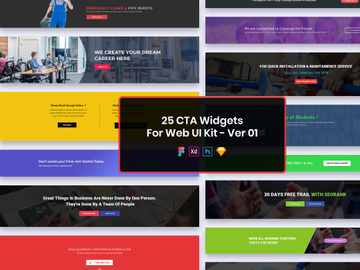 25 Call To Action Widgets for Web UI Kit Ver-01