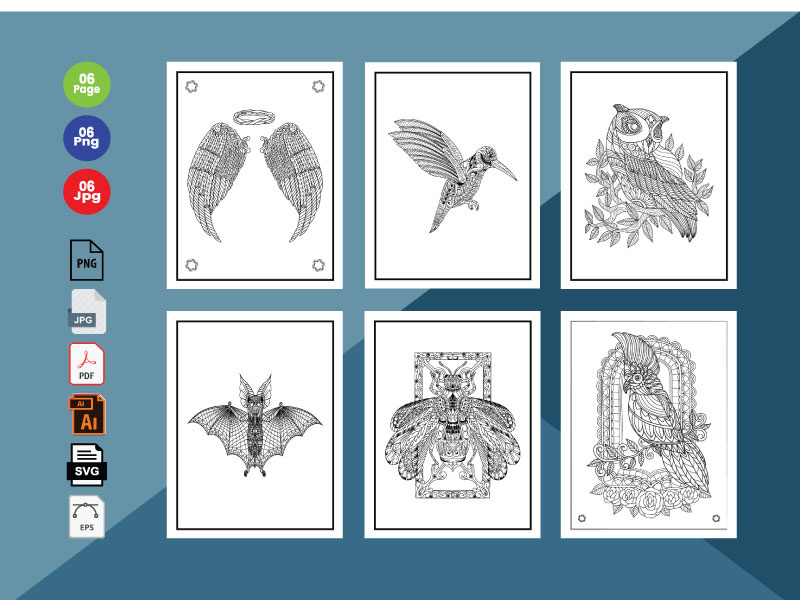 Download Birds Coloring Book Pages Kdp Interior By Design Hub Epicpxls