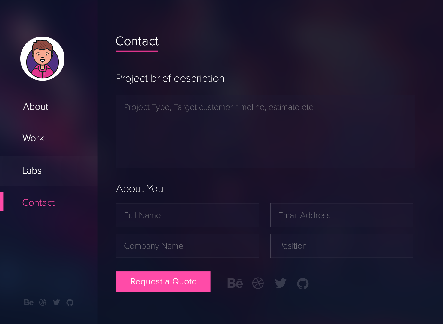 Glazzy - 免费作品集模板(Glazzy - Free Portfolio Template)插图5