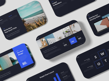 LORAN -  Animated Google slide Business Google Slide Template (Blue)