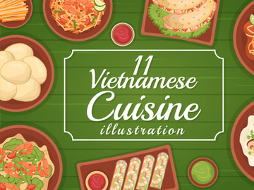 11 Vietnamese Food Restaurant Illustration