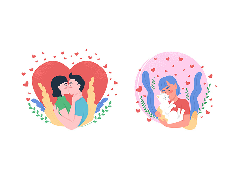 Love flat concept vector illustration set by The Img ~ EpicPxls
