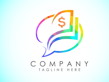 Finance and accounting logo low poly art style design vector template, Business finance logo