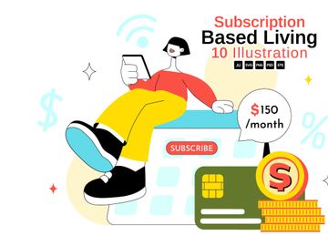 10 Subscription Based Living Illustration