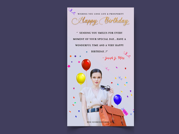 Birthday Party Social Media Post Template