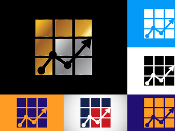 Finance and Marketing concept logo designs vector illustration